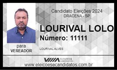 Candidato LOURIVAL LOLO 2024 - DRACENA - Eleições