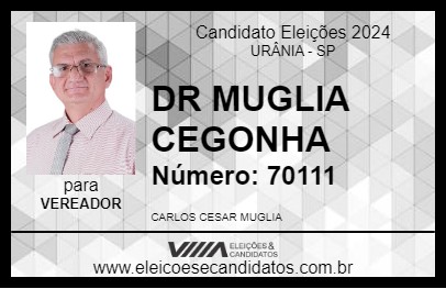 Candidato DR MUGLIA CEGONHA 2024 - URÂNIA - Eleições