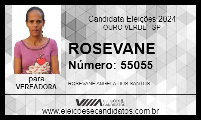 Candidato ROSEVANE 2024 - OURO VERDE - Eleições