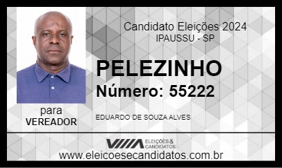 Candidato PELEZINHO 2024 - IPAUSSU - Eleições