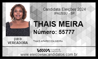 Candidato THAIS MEIRA 2024 - IPAUSSU - Eleições