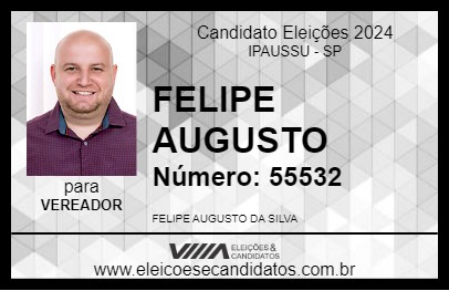 Candidato FELIPE AUGUSTO 2024 - IPAUSSU - Eleições