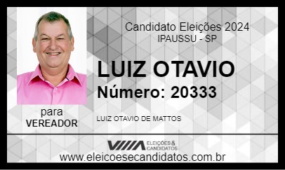 Candidato LUIZ OTAVIO 2024 - IPAUSSU - Eleições