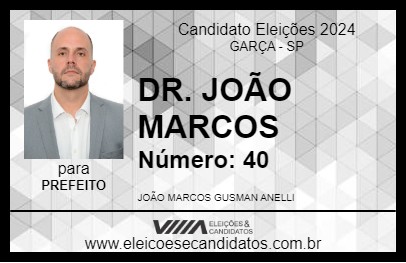 Candidato DR. JOÃO MARCOS 2024 - GARÇA - Eleições