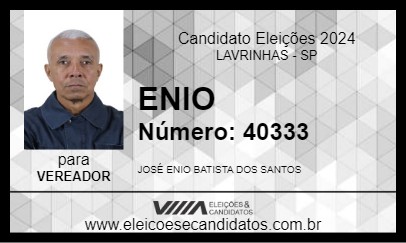 Candidato ENIO 2024 - LAVRINHAS - Eleições