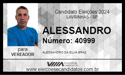 Candidato ALESSANDRO 2024 - LAVRINHAS - Eleições