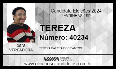 Candidato TEREZA 2024 - LAVRINHAS - Eleições