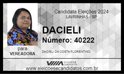 Candidato DACIELI 2024 - LAVRINHAS - Eleições