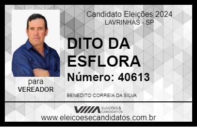 Candidato BENEDITO CORREIA 2024 - LAVRINHAS - Eleições