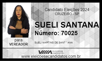 Candidato SUELI SANTANA 2024 - CRUZEIRO - Eleições