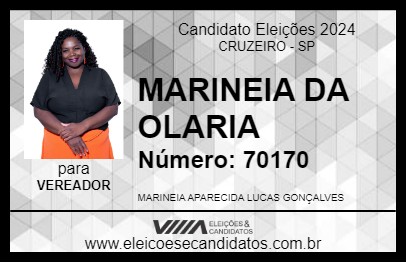 Candidato MARINEIA DA OLARIA 2024 - CRUZEIRO - Eleições