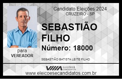 Candidato SEBASTIÃO FILHO 2024 - CRUZEIRO - Eleições