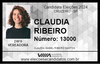 Candidato CLAUDIA RIBEIRO 2024 - CRUZEIRO - Eleições