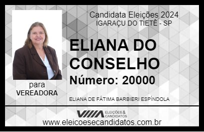 Candidato ELIANA 2024 - IGARAÇU DO TIETÊ - Eleições