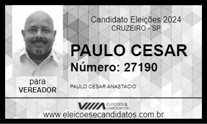 Candidato PAULO CESAR 2024 - CRUZEIRO - Eleições