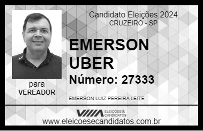 Candidato EMERSON UBER 2024 - CRUZEIRO - Eleições