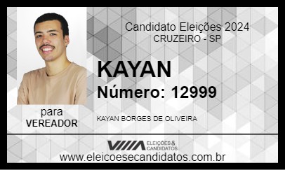 Candidato KAYAN 2024 - CRUZEIRO - Eleições