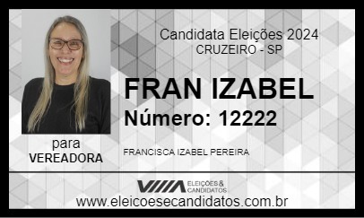 Candidato FRAN IZABEL 2024 - CRUZEIRO - Eleições