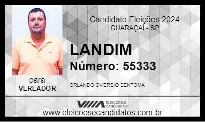 Candidato LANDIM 2024 - GUARAÇAÍ - Eleições