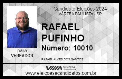 Candidato RAFAEL PUFINHO 2024 - VÁRZEA PAULISTA - Eleições