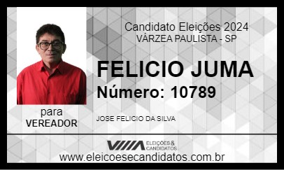 Candidato FELICIO JUMA 2024 - VÁRZEA PAULISTA - Eleições