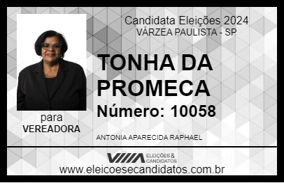 Candidato TONHA DA PROMECA 2024 - VÁRZEA PAULISTA - Eleições