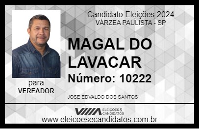 Candidato MAGAL DO LAVACAR 2024 - VÁRZEA PAULISTA - Eleições