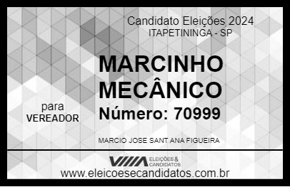 Candidato MARCINHO MECÂNICO 2024 - ITAPETININGA - Eleições