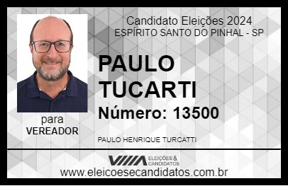 Candidato PAULO TURCATTI 2024 - ESPÍRITO SANTO DO PINHAL - Eleições