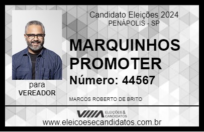 Candidato MARQUINHOS PROMOTER 2024 - PENÁPOLIS - Eleições