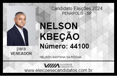 Candidato NELSON KBÇÃO 2024 - PENÁPOLIS - Eleições