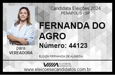 Candidato FERNANDA DO AGRO 2024 - PENÁPOLIS - Eleições