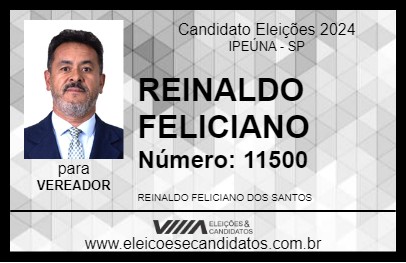 Candidato REINALDO FELICIANO 2024 - IPEÚNA - Eleições