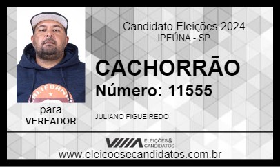 Candidato CACHORRÃO 2024 - IPEÚNA - Eleições