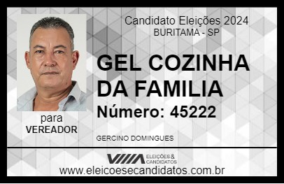 Candidato GEL COZINHA DA FAMILIA 2024 - BURITAMA - Eleições