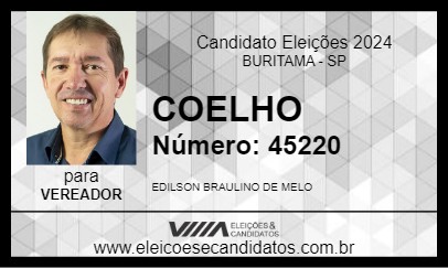 Candidato COELHO 2024 - BURITAMA - Eleições