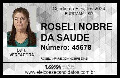 Candidato ROSELI NOBRE DA SAUDE 2024 - BURITAMA - Eleições