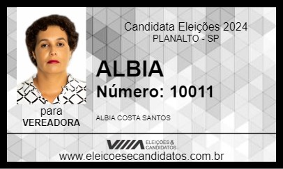 Candidato ALBIA 2024 - PLANALTO - Eleições