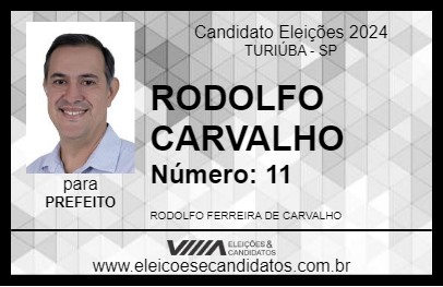 Candidato RODOLFO CARVALHO 2024 - TURIÚBA - Eleições