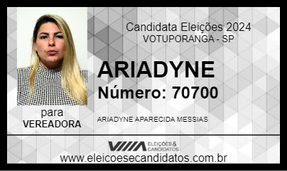 Candidato ARIADYNE 2024 - VOTUPORANGA - Eleições