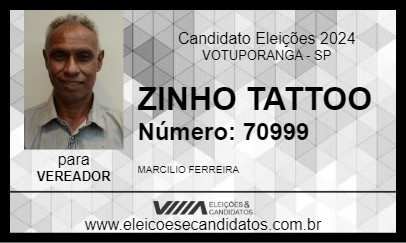 Candidato ZINHO TATTOO 2024 - VOTUPORANGA - Eleições