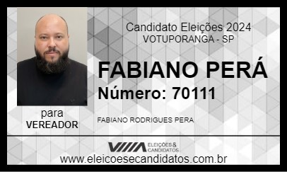 Candidato FABIANO  PERÁ 2024 - VOTUPORANGA - Eleições