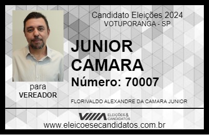 Candidato JUNIOR CAMARA 2024 - VOTUPORANGA - Eleições