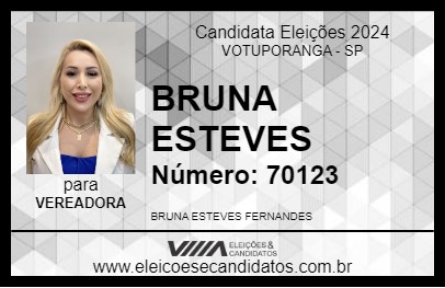 Candidato BRUNA ESTEVES 2024 - VOTUPORANGA - Eleições