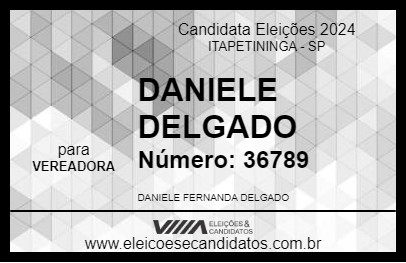 Candidato DANIELE DELGADO 2024 - ITAPETININGA - Eleições