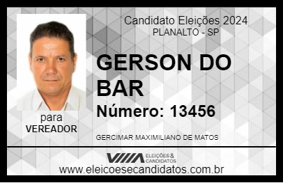 Candidato GERSON DO BAR 2024 - PLANALTO - Eleições