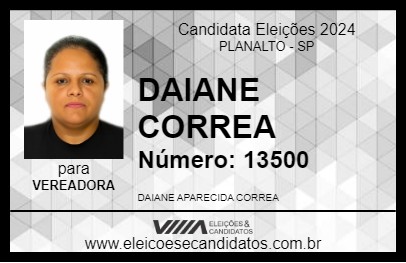 Candidato DAIANE CORREA 2024 - PLANALTO - Eleições