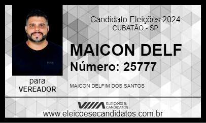 Candidato MAICON DELF 2024 - CUBATÃO - Eleições