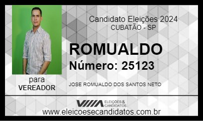 Candidato ROMUALDO 2024 - CUBATÃO - Eleições