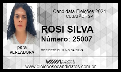 Candidato ROSI SILVA 2024 - CUBATÃO - Eleições